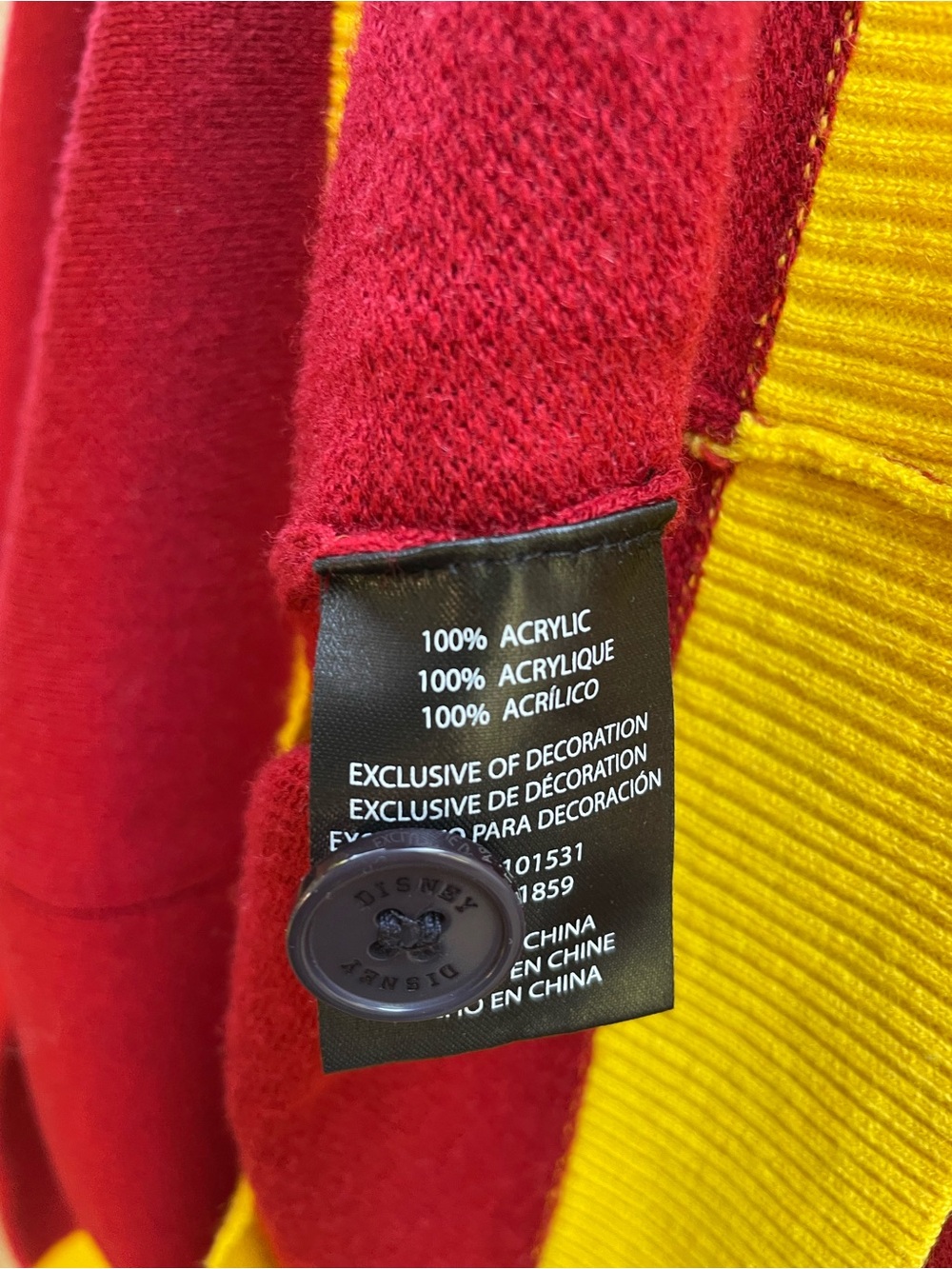Disney Red and Yellow Winnie the Pooh Knit Cardigan - Picture 6 of 6